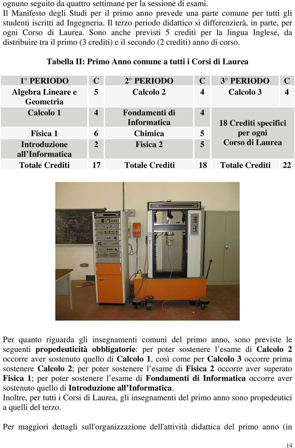 Sono anche previsti 5 crediti per la lingua Inglese, da distribuire tra il primo (3 crediti) e il secondo (2 crediti) anno di corso.