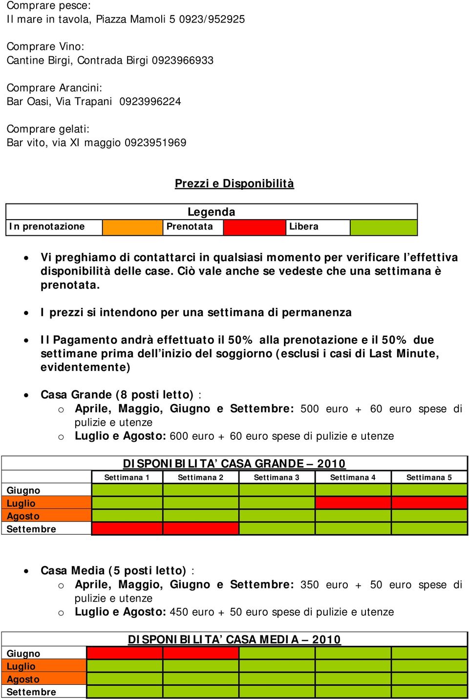 Ciò vale anche se vedeste che una settimana è prenotata.