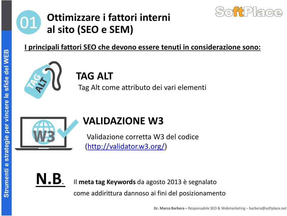 VALIDAZIONE W3 Validazione corretta W3 del codice (http://validator.w3.org/) N.B.