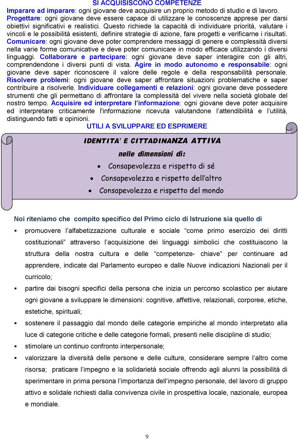 Questo richiede la capacità di individuare priorità, valutare i vincoli e le possibilità esistenti, definire strategie di azione, fare progetti e verificarne i risultati.