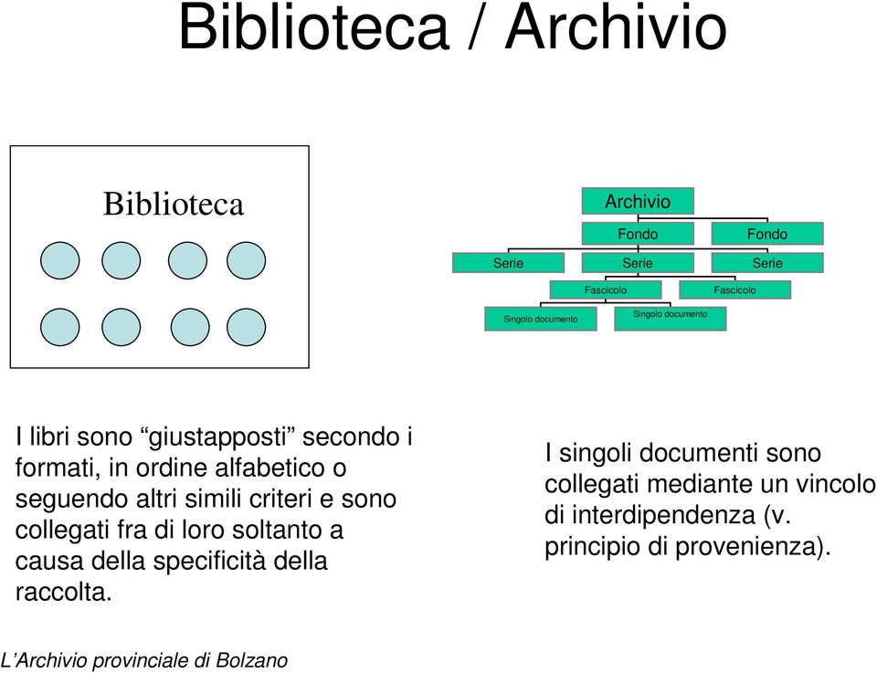 seguendo altri simili criteri e sono collegati fra di loro soltanto a causa della specificità della