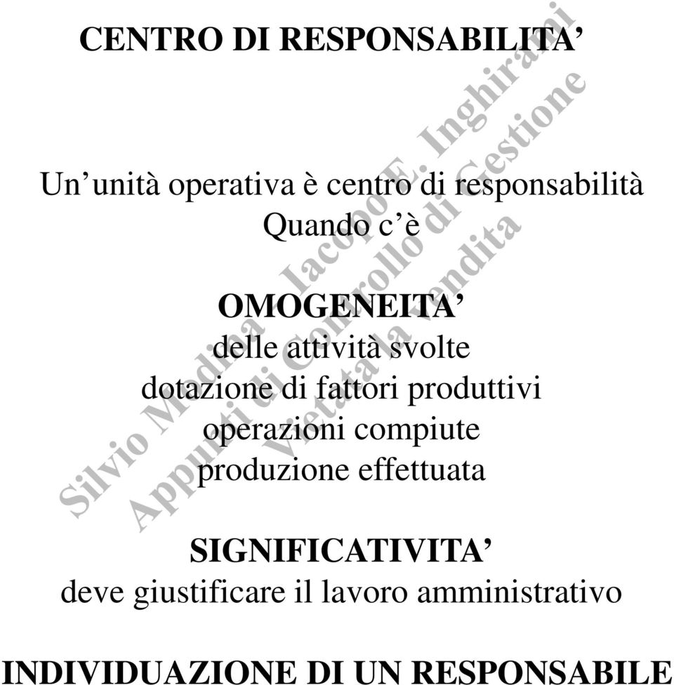 produttivi operazioni compiute produzione effettuata SIGNIFICATIVITA