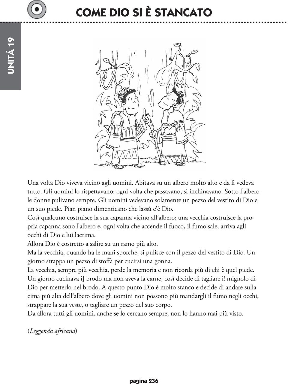 Così qualcuno costruisce la sua capanna vicino all albero; una vecchia costruisce la propria capanna sono l albero e, ogni volta che accende il fuoco, il fumo sale, arriva agli occhi di Dio e lui