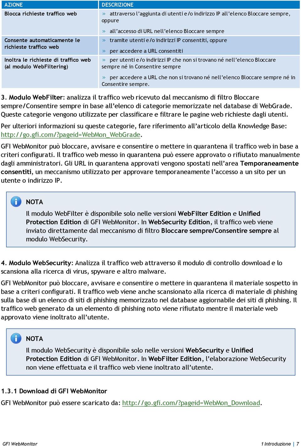 indirizzi IP che non si trovano né nell elenco Bloccare sempre né in Consentire sempre per accedere a URL che non si trovano né nell elenco Bloccare sempre né in Consentire sempre. 3.