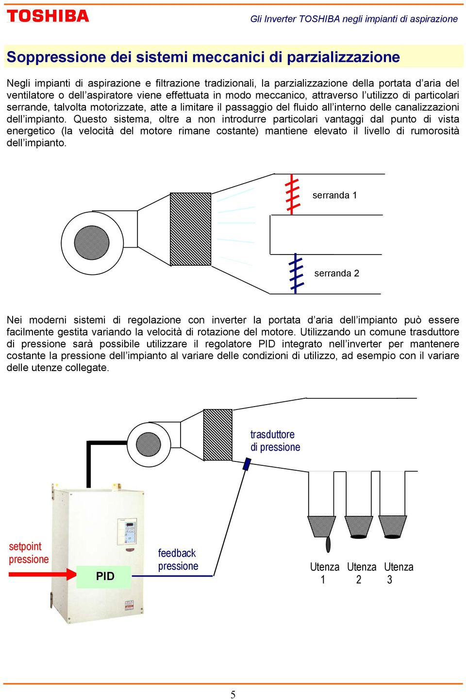 Questo sistema, oltre a non introdurre particolari vantaggi dal punto di vista energetico (la velocità del motore rimane costante) mantiene elevato il livello di rumorosità dell impianto.