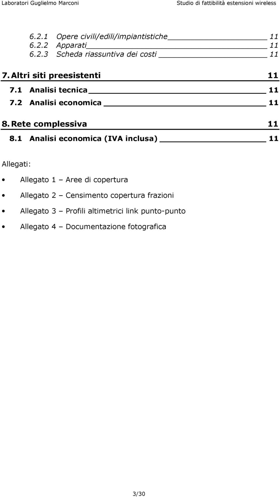 Rete complessiva 11 8.