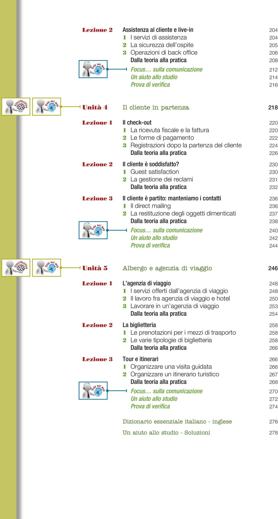 forme di pagamento 222 3 Registrazioni dopo la partenza del cliente 224 Dalla teoria alla pratica 226 Lezione 2 Il cliente è soddisfatto?