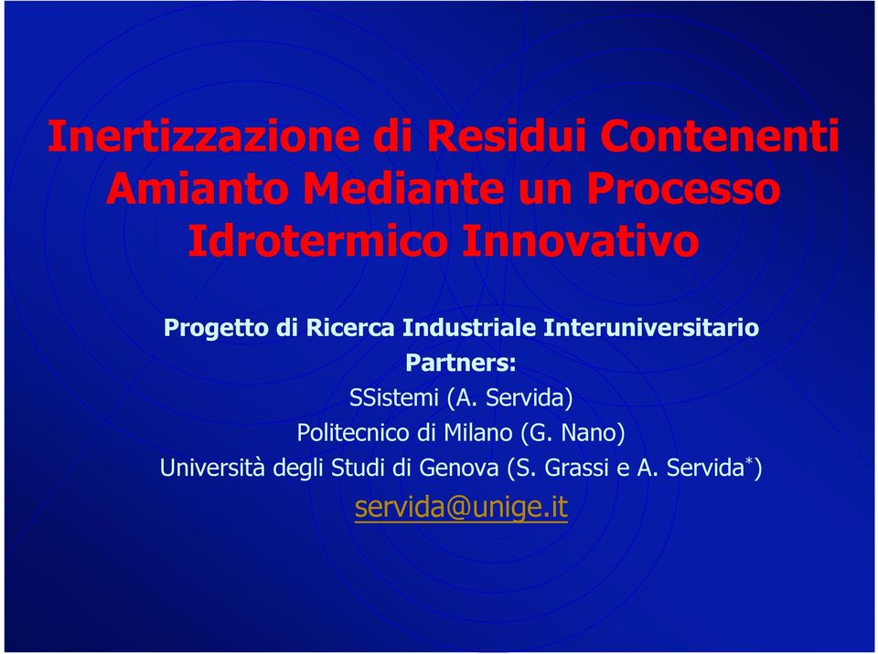 Interuniversitario Partners: SSistemi (A.