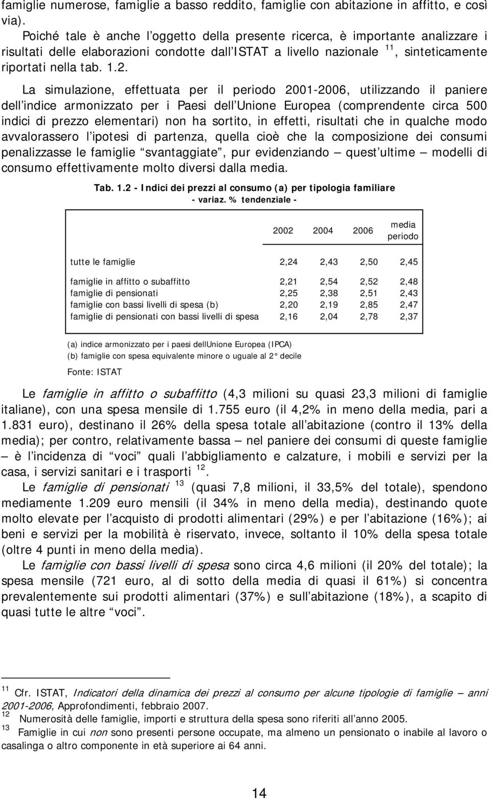 La simulazione, effettuata per il periodo 2001-2006, utilizzando il paniere dell indice armonizzato per i Paesi dell Unione Europea (comprendente circa 500 indici di prezzo elementari) non ha