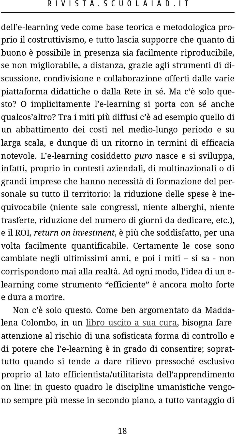 O implicitamente l e-learning si porta con sé anche qualcos altro?