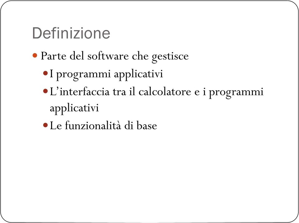 interfaccia tra il calcolatore e i