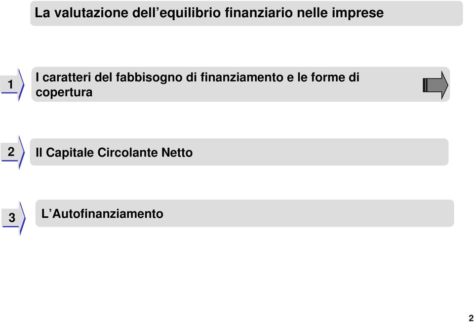 finanziamento e le forme di copertura 2 l