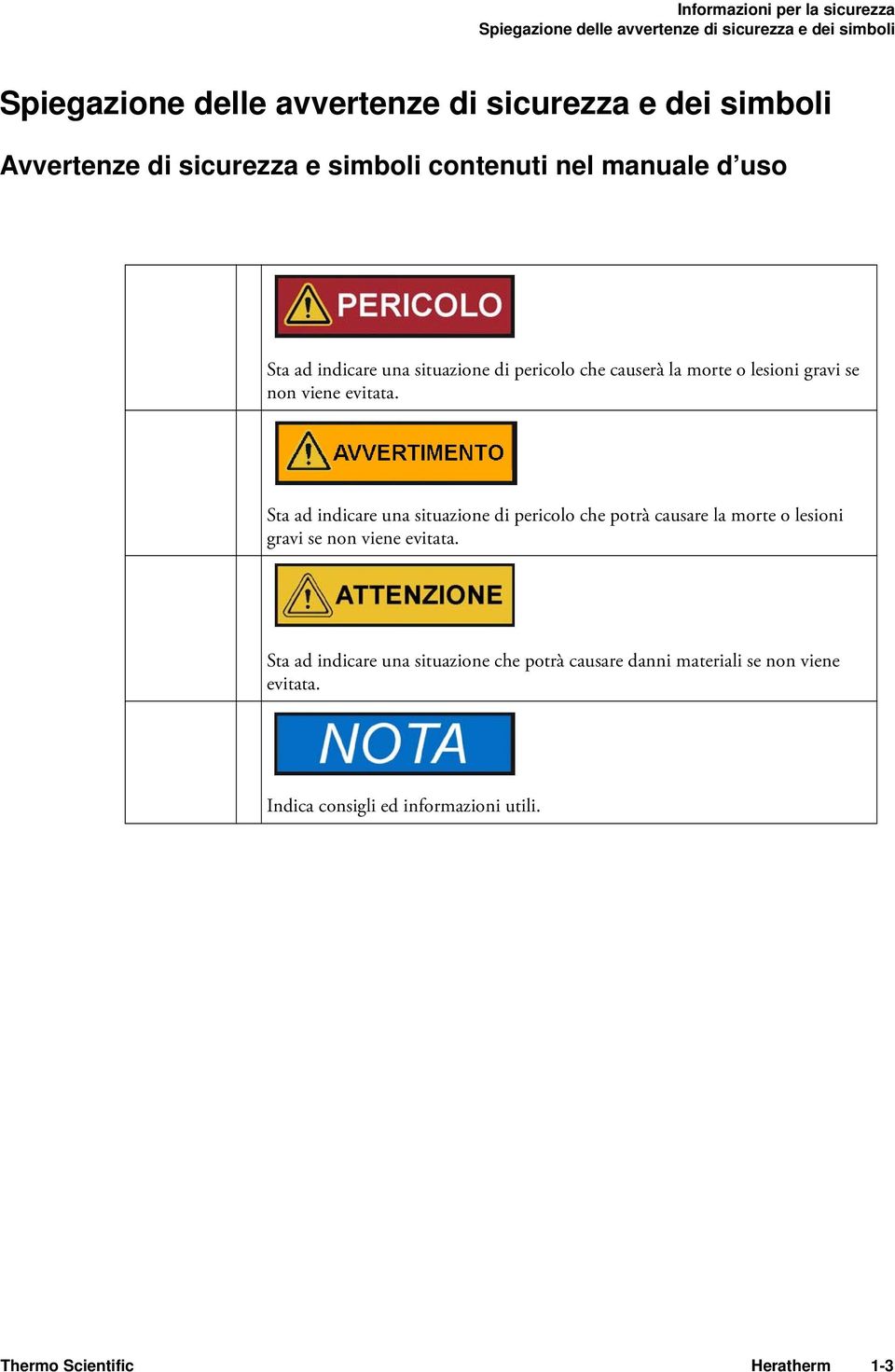 se non viene evitata. Sta ad indicare una situazione di pericolo che potrà causare la morte o lesioni gravi se non viene evitata.