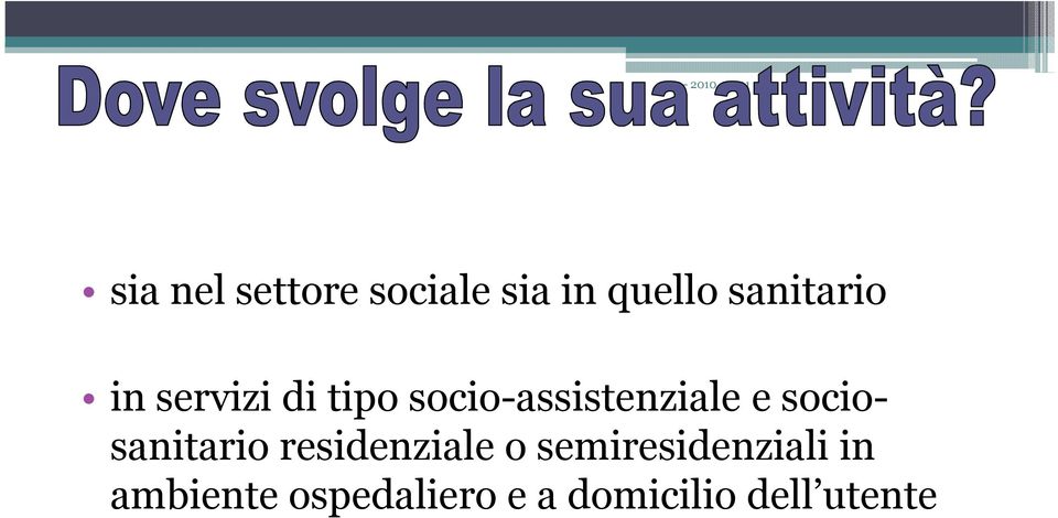 socio-assistenziale e sociosanitario residenziale o