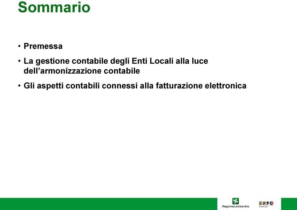 armonizzazione contabile Gli aspetti