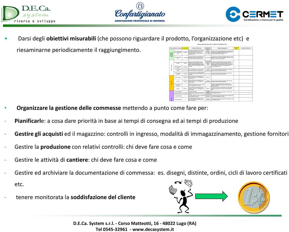 acquisti ed il magazzino: controlli in ingresso, modalità di immagazzinamento, gestione fornitori - Gestire la produzione con relativi controlli: chi deve fare cosa e come -