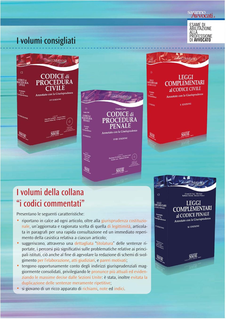 attraverso una dettagliata titolatura delle sentenze riportate, i percorsi più significativi sulle problematiche relative ai principali istituti, ciò anche al fine di agevolare la redazione di schemi