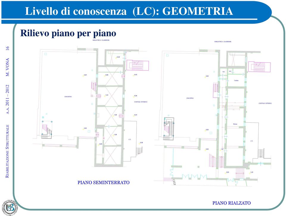 6.14 CORTILE INTERNO 2.14 5.61 CORTILE INTERNO 0.68 7.74 0.55 3.86-1,09-0,34 6.