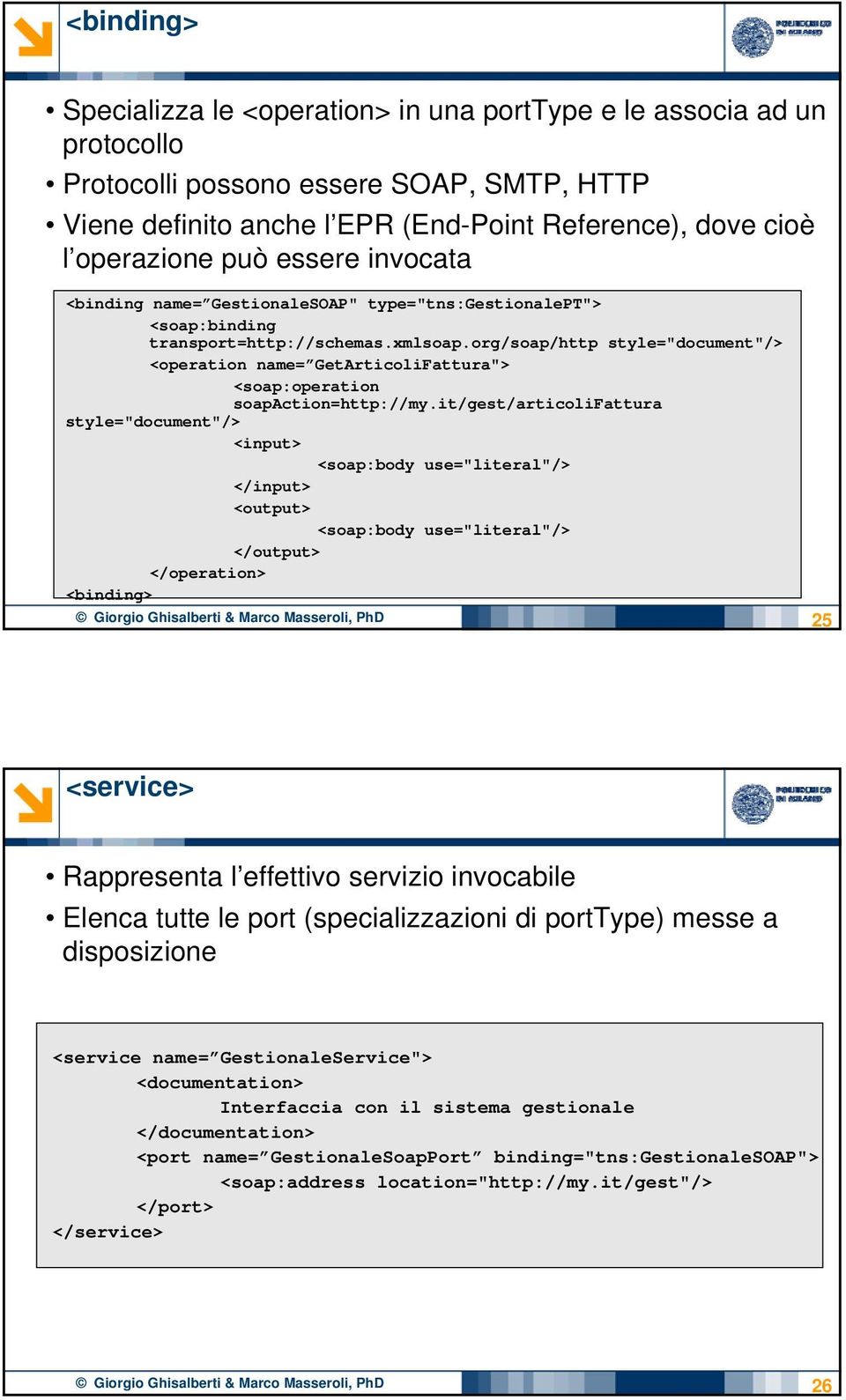 org/soap/http style="document"/> <operation name= GetArticoliFattura"> <soap:operation soapaction=http://my.