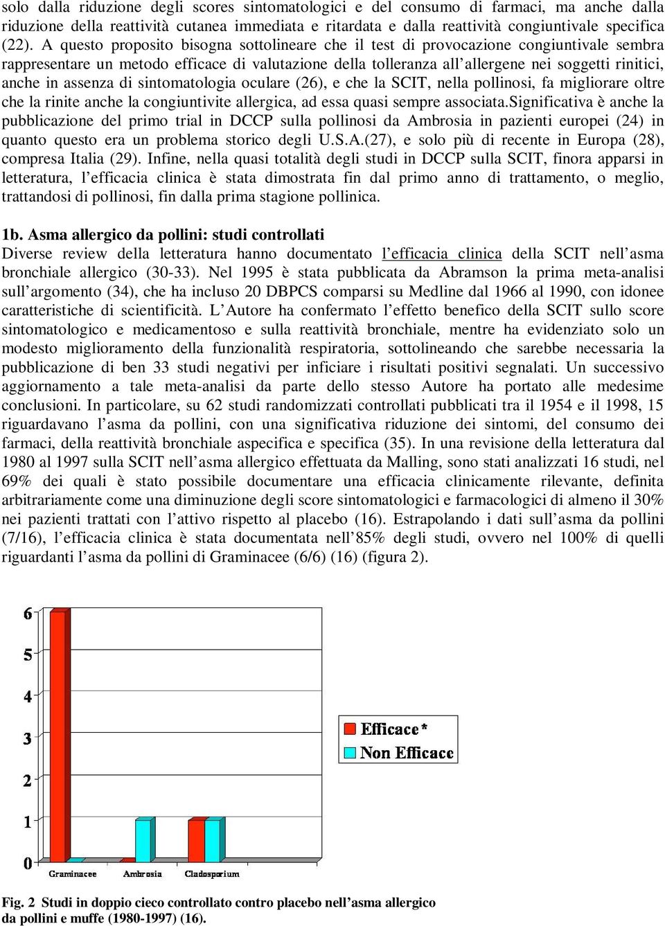 assenza di sintomatologia oculare (26), e che la SCIT, nella pollinosi, fa migliorare oltre che la rinite anche la congiuntivite allergica, ad essa quasi sempre associata.