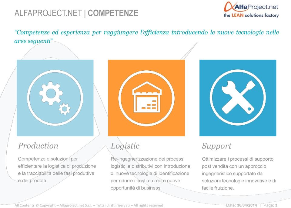 logistica di produzione e la tracciabilità delle fasi produttive e dei prodotti.