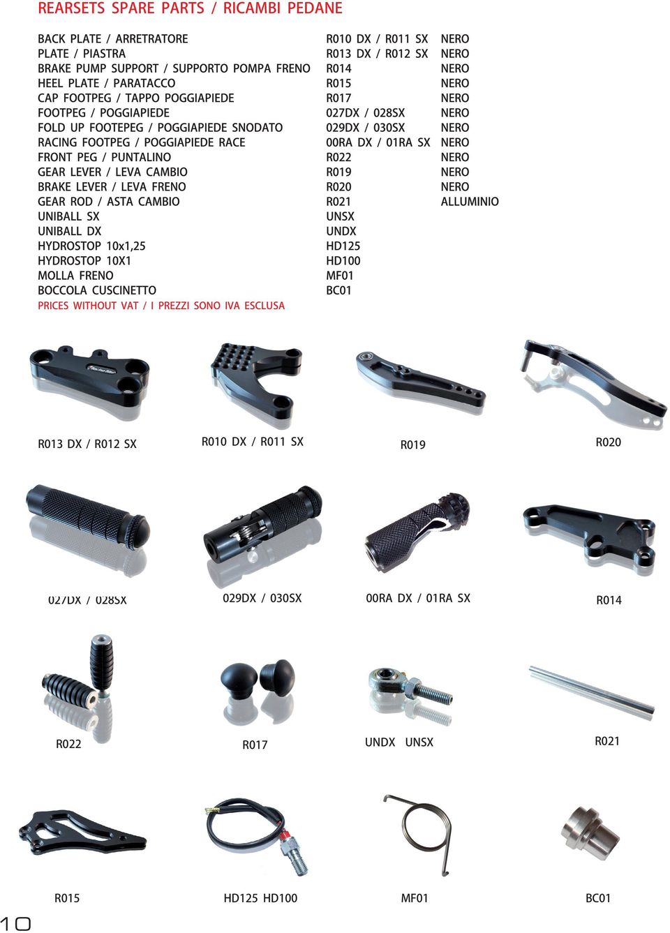 SX R019 R020 027DX / 028SX 029DX / 030SX 00RA DX / 01RA SX