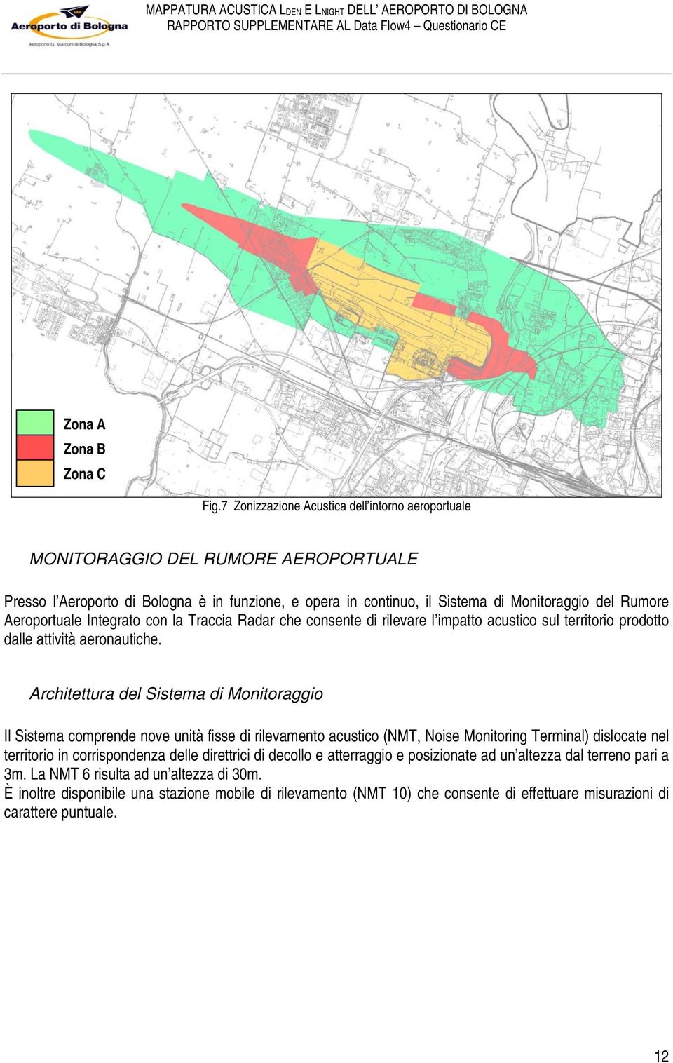 Aeroportuale Integrato con la Traccia Radar che consente di rilevare l impatto acustico sul territorio prodotto dalle attività aeronautiche.