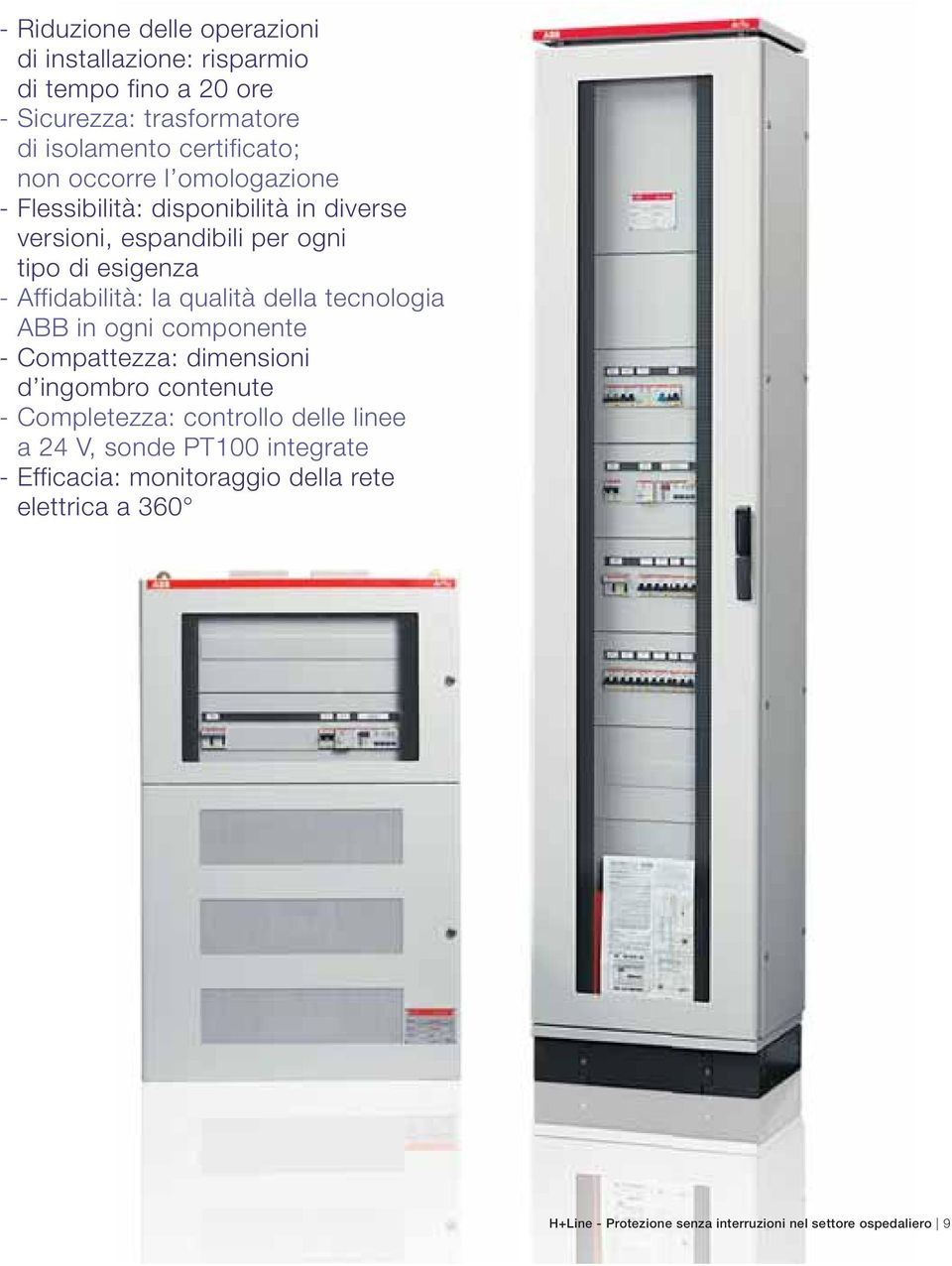 qualità della tecnologia ABB in ogni componente - Compattezza: dimensioni d ingombro contenute - Completezza: controllo delle linee a 24