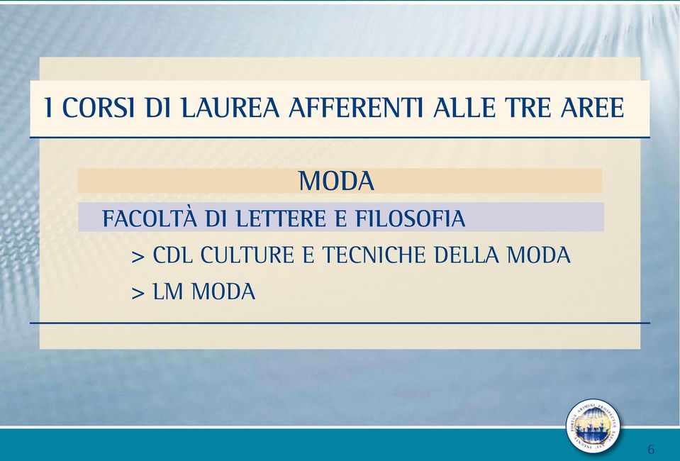 LETTERE E FILOSOFIA > CDL