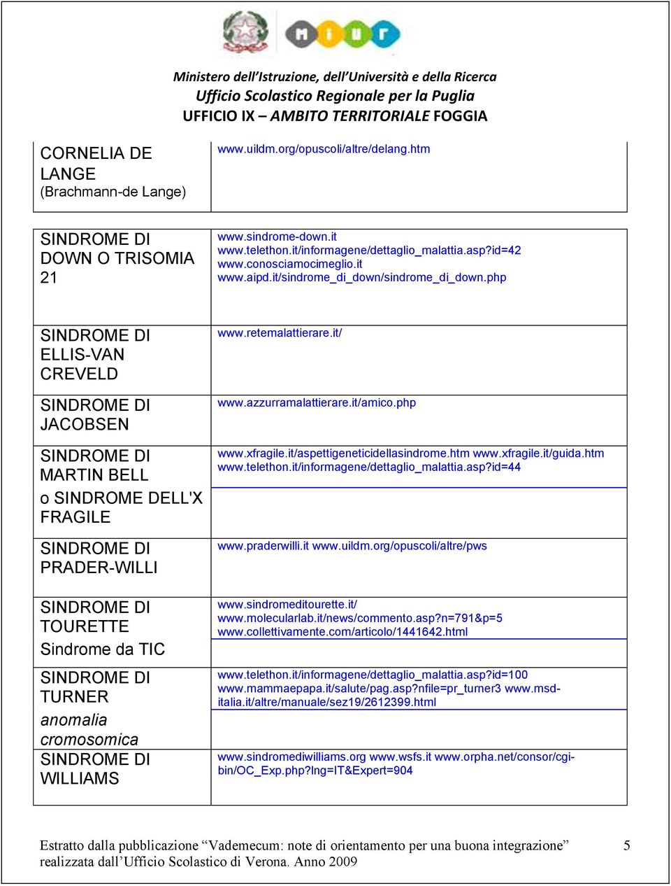 retemalattierare.it/ www.azzurramalattierare.it/amico.php www.xfragile.it/aspettigeneticidellasindrome.htm www.xfragile.it/guida.htm www.telethon.it/informagene/dettaglio_malattia.asp?id=44 www.