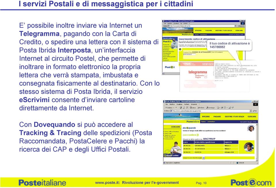 stampata, imbustata e consegnata fisicamente al destinatario.