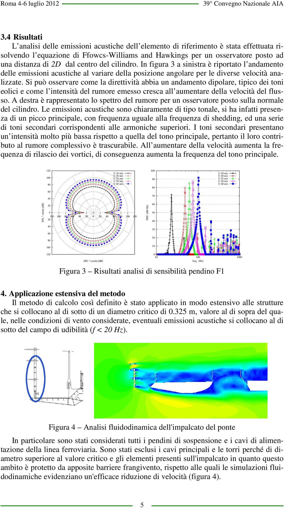 clndro. In fgura 3 a snstra è rportato l andamento delle emsson acustche al varare della poszone angolare per le dverse veloctà ana- lzzate.