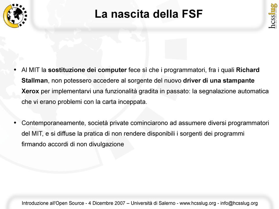 segnalazione automatica che vi erano problemi con la carta inceppata.