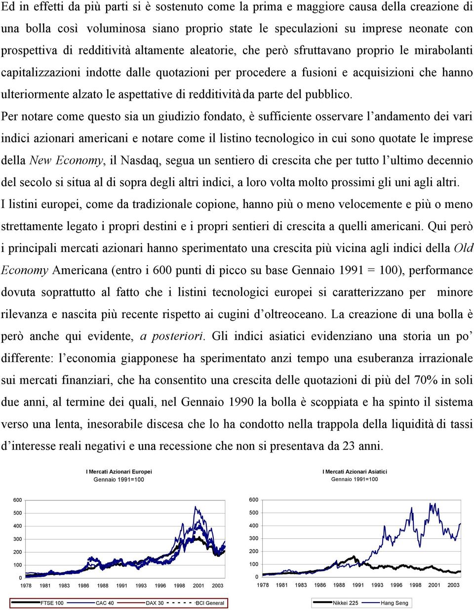 aspettative di redditività da parte del pubblico.