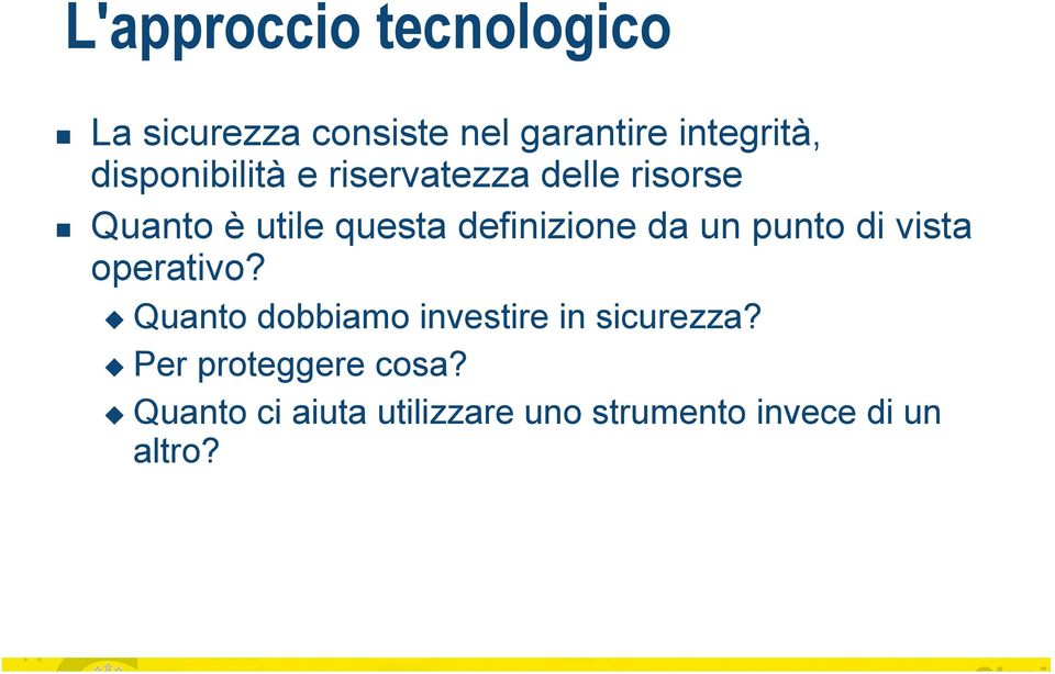 definizione da un punto di vista operativo?