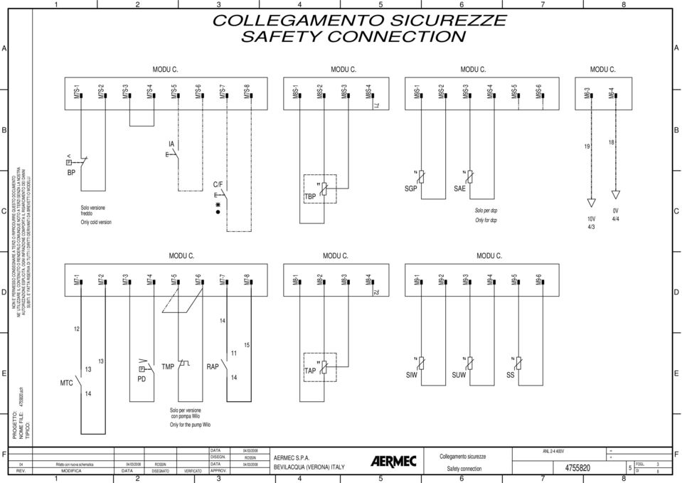 OII T ISGNTO VRIITO PPROV. - - 0/0/00 PROGTTO: NON ' PRSSO ONSGNR TRZI O RIPROURR QUSTO OUNTO N' UTILIZZR IL ONTNUTO O RNRLO OUNQU NOTO TRZI SNZ L NOSTR NO IL: 0.sch UTORIZZZION SPLIIT.