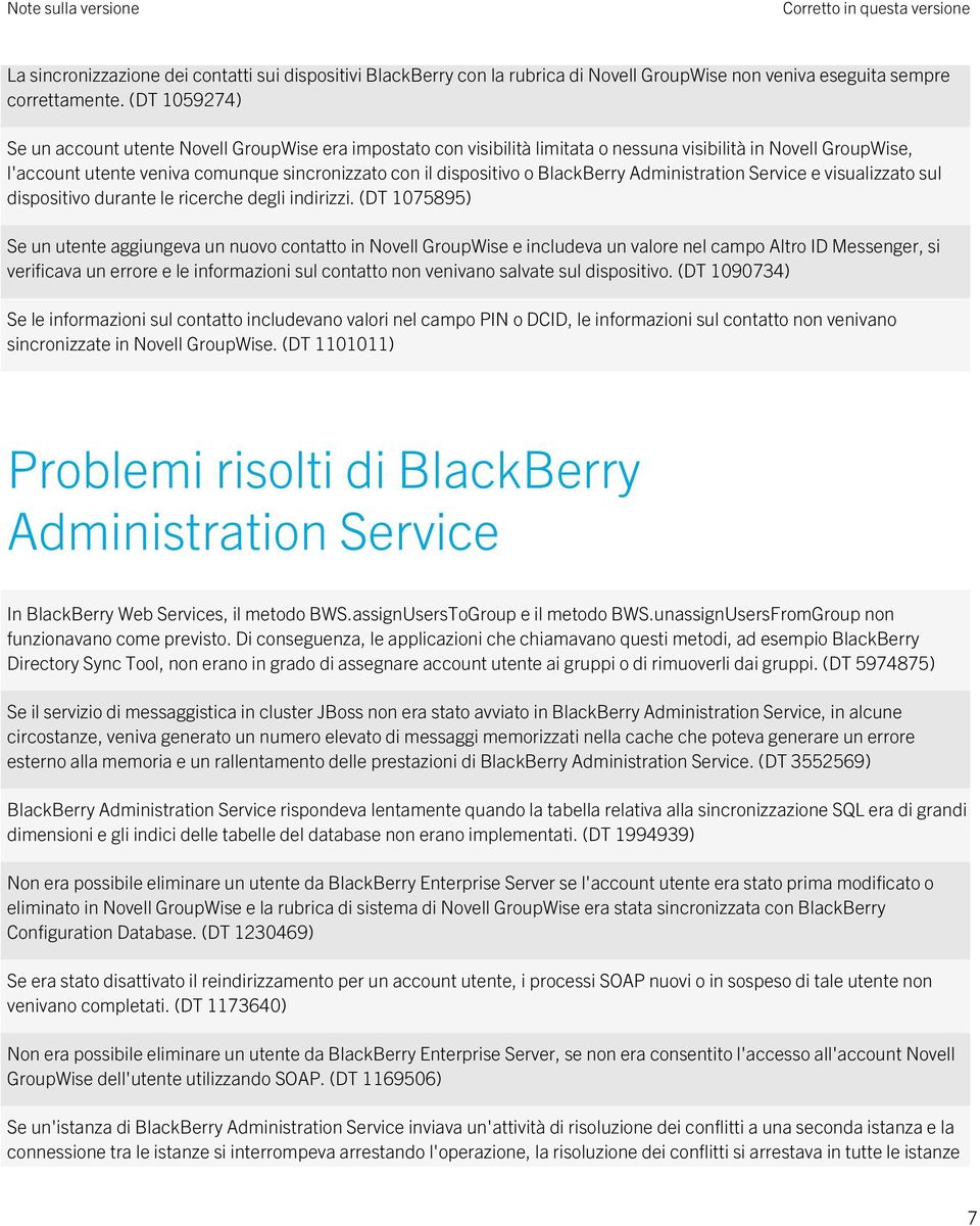 BlackBerry Administration Service e visualizzato sul dispositivo durante le ricerche degli indirizzi.