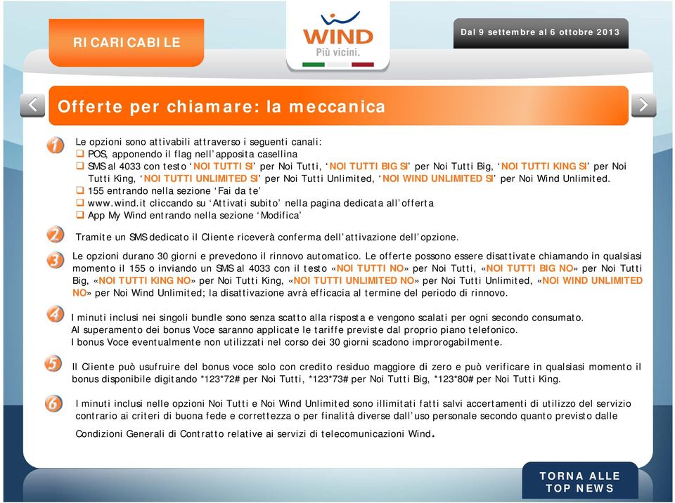 155 entrando nella sezione Fai da te www.wind.