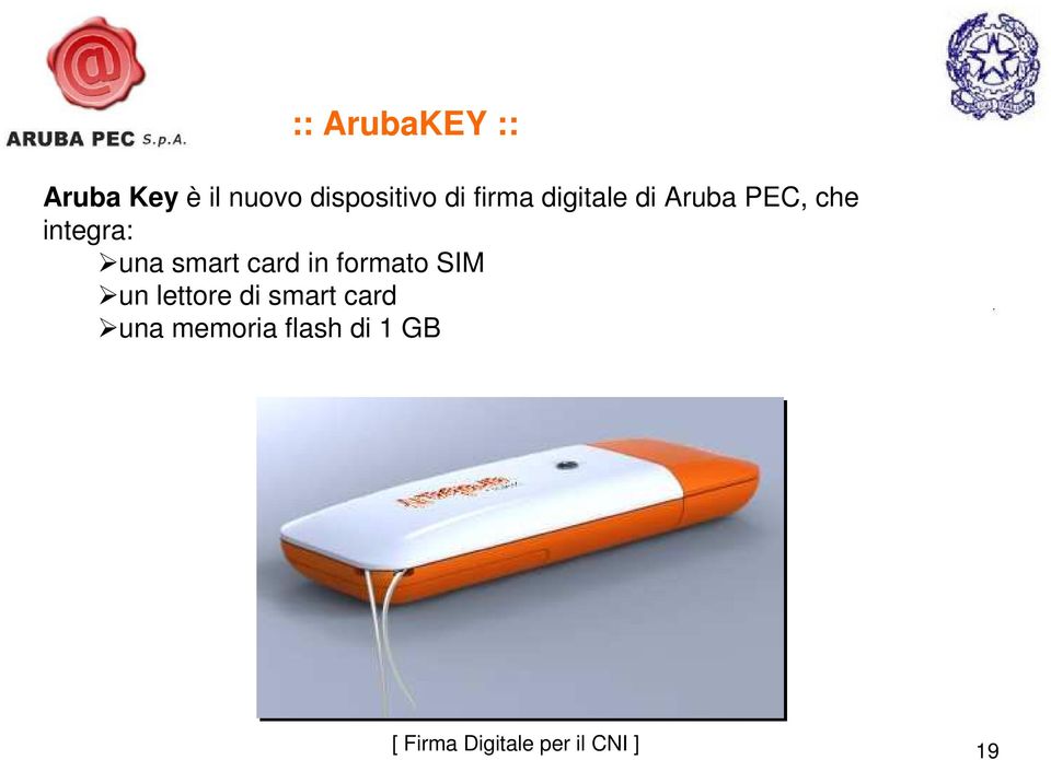 che integra: una smart card in formato SIM