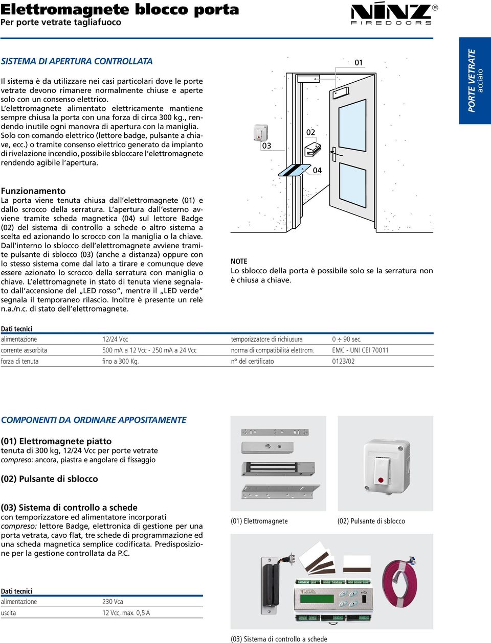 , rendendo inutile ogni manovra di apertura con la maniglia. Solo con comando elettrico (lettore badge, pulsante a chiave, ecc.