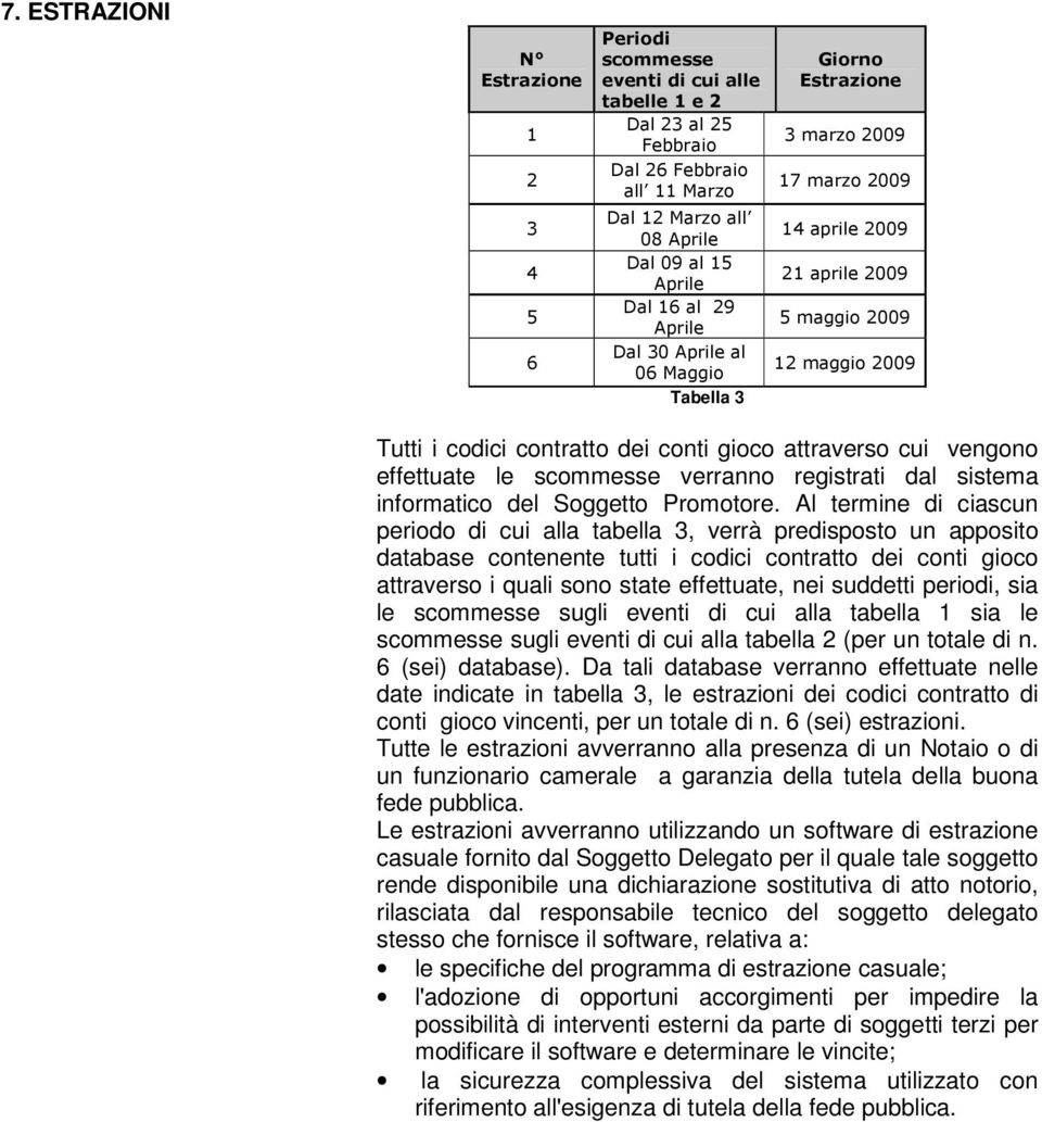 attraverso cui vengono effettuate le scommesse verranno registrati dal sistema informatico del Soggetto Promotore.