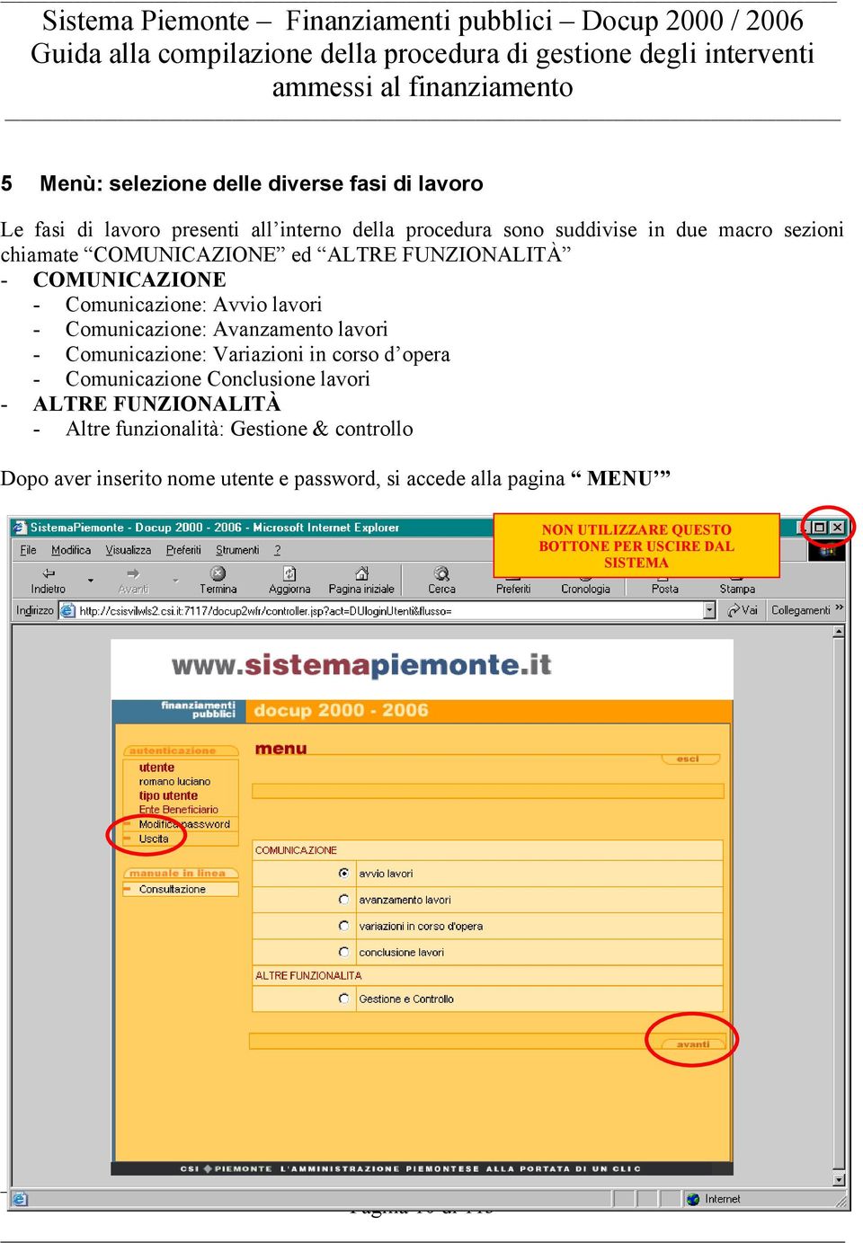 Comunicazione: Variazioni in corso d opera - Comunicazione Conclusione lavori - ALTRE FUNZIONALITÀ - Altre funzionalità: Gestione &