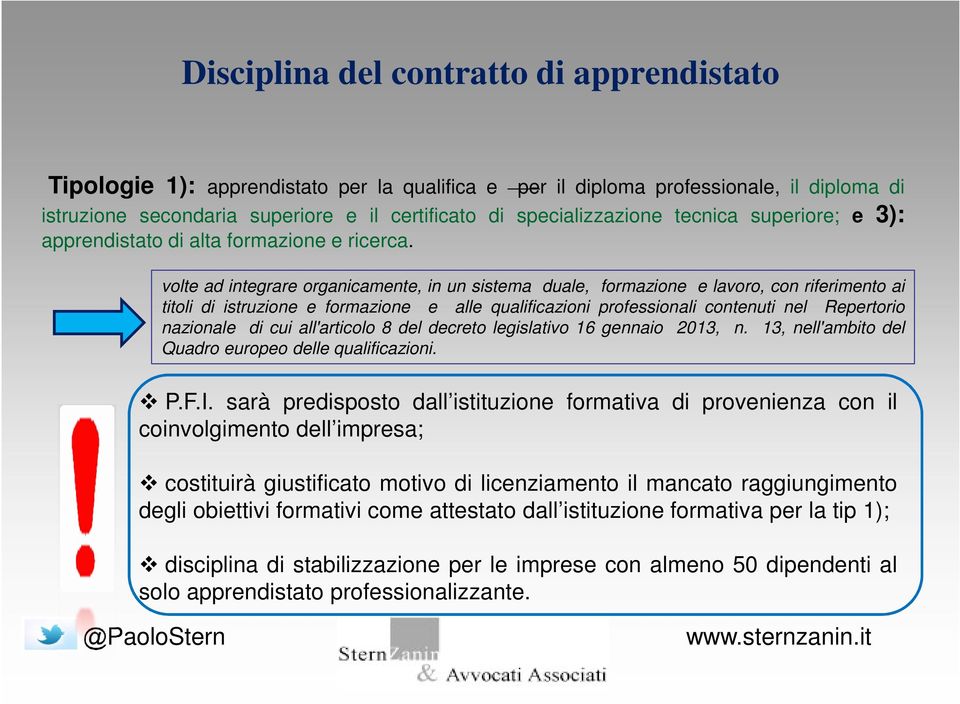 volte ad integrare organicamente, in un sistema duale, formazione e lavoro, con riferimento ai titoli di istruzione e formazione e alle qualificazioni professionali contenuti nel Repertorio nazionale