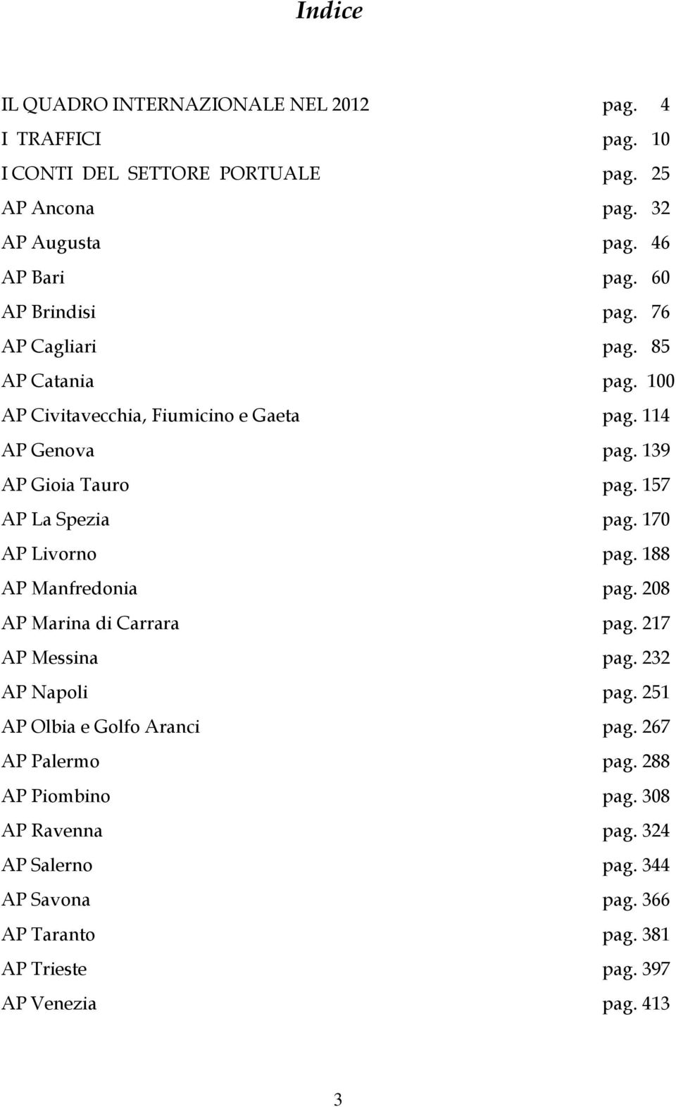 157 AP La Spezia pag. 170 AP Livorno pag. 188 AP Manfredonia pag. 208 AP Marina di Carrara pag. 217 AP Messina pag. 232 AP Napoli pag.