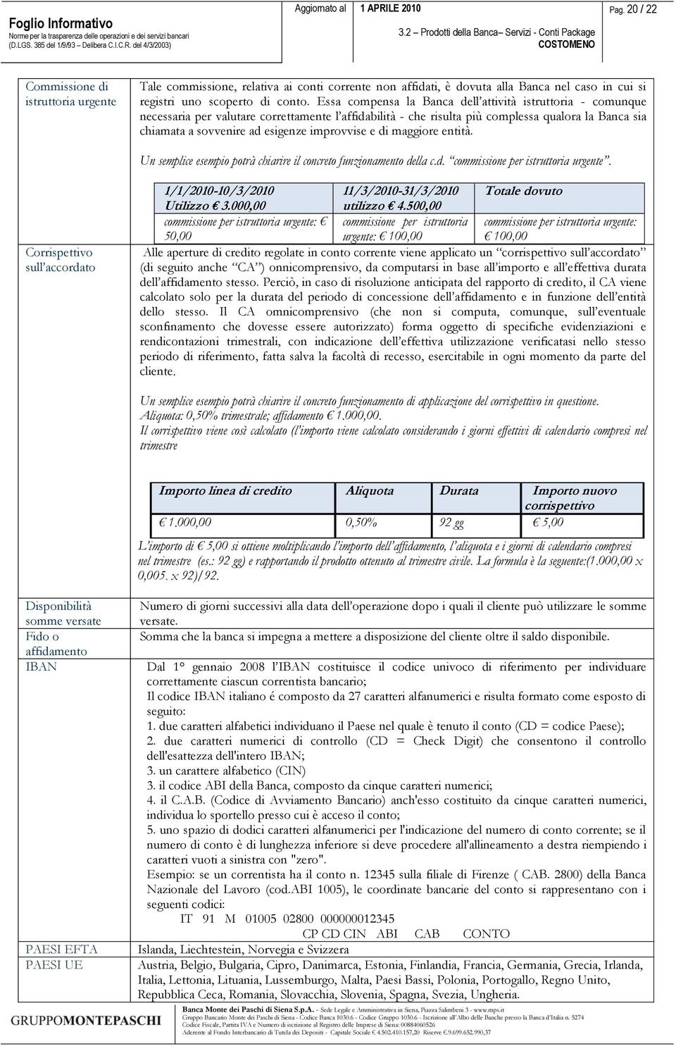 improvvise e di maggiore entità. Un semplice esempio potrà chiarire il concreto funzionamento della c.d. commissione per istruttoria urgente.