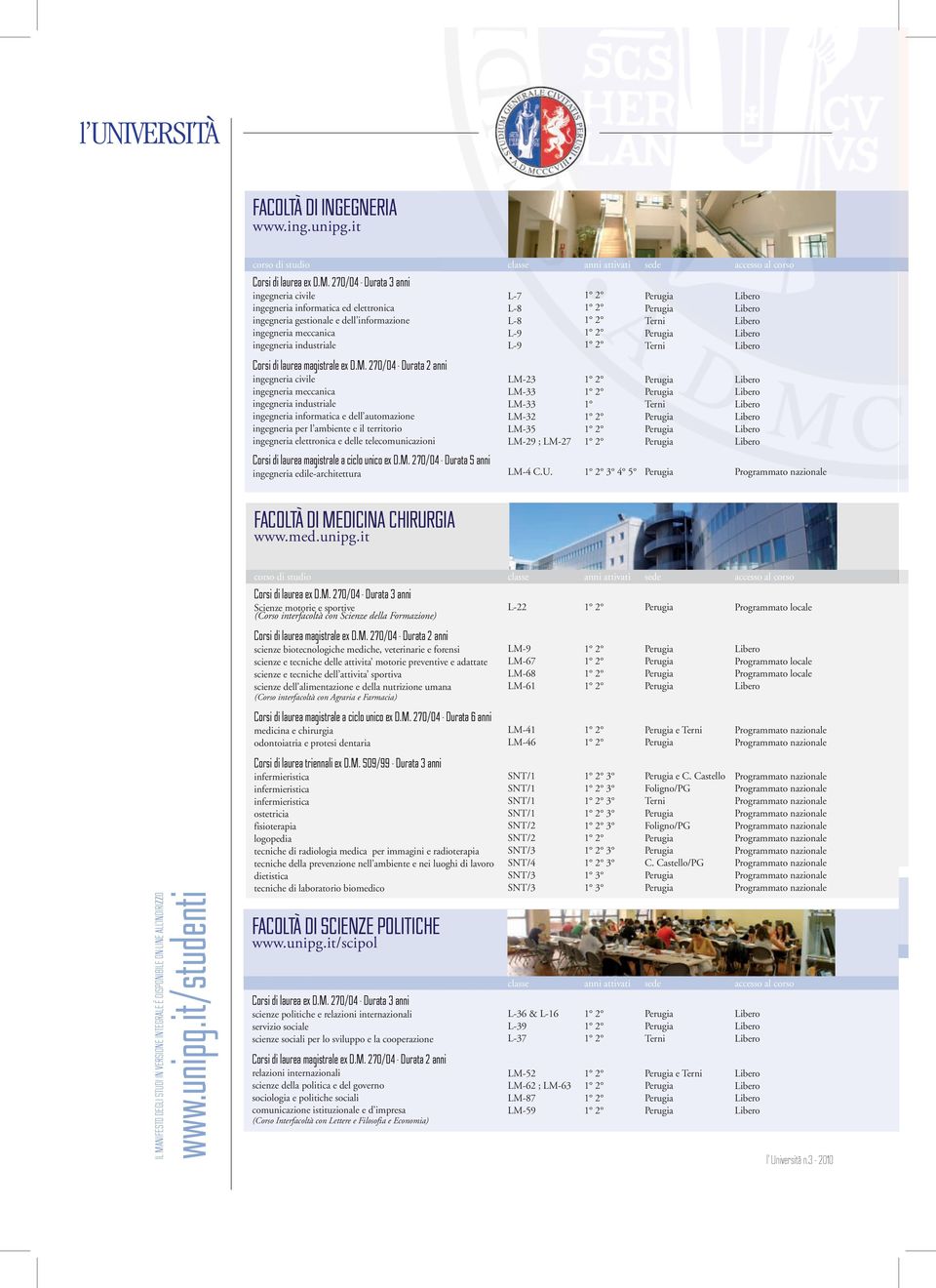 meccanica ingegneria industriale ingegneria informatica e dell automazione ingegneria per l ambiente e il territorio ingegneria elettronica e delle telecomunicazioni LM-23 LM-33 LM-33 LM-32 LM-35