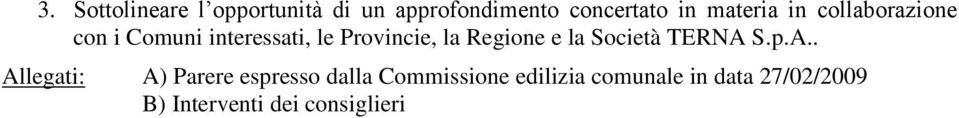 Regione e la Società TERNA 