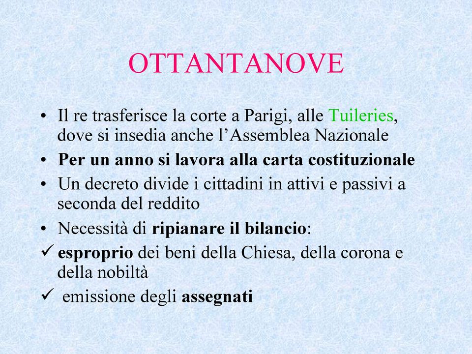 cittadini in attivi e passivi a seconda del reddito Necessità di ripianare il bilancio: