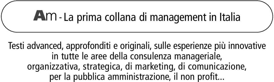 le aree della consulenza manageriale, organizzativa, strategica, di