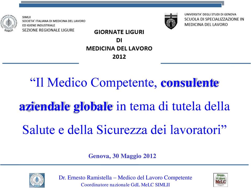 lavoratori Genova, 30 Maggio 2012 Dr.